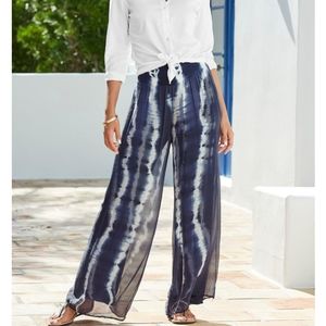 Boston Proper Tie Dye Layered Palazzo Pants Size Large